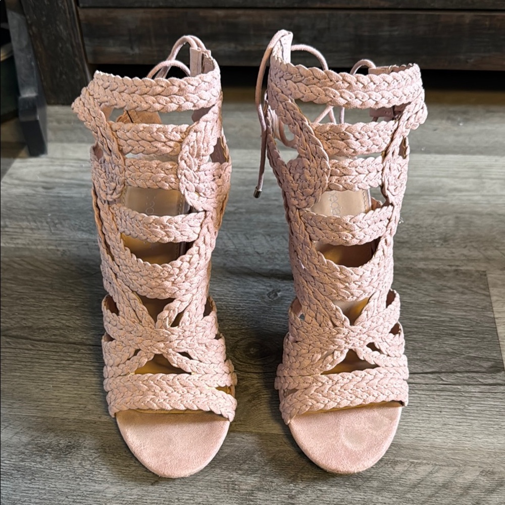 Braided Pink Women's Sandals